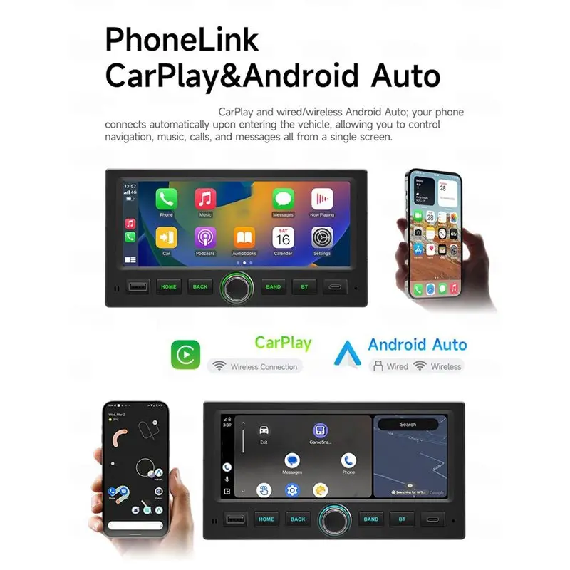 【Price Drop !!】-Wireless Carplay Android Auto MP5 Bluetooth Player Navigation Screen 2+ 32G Car Radio Stereo For Ford F150 1998-
