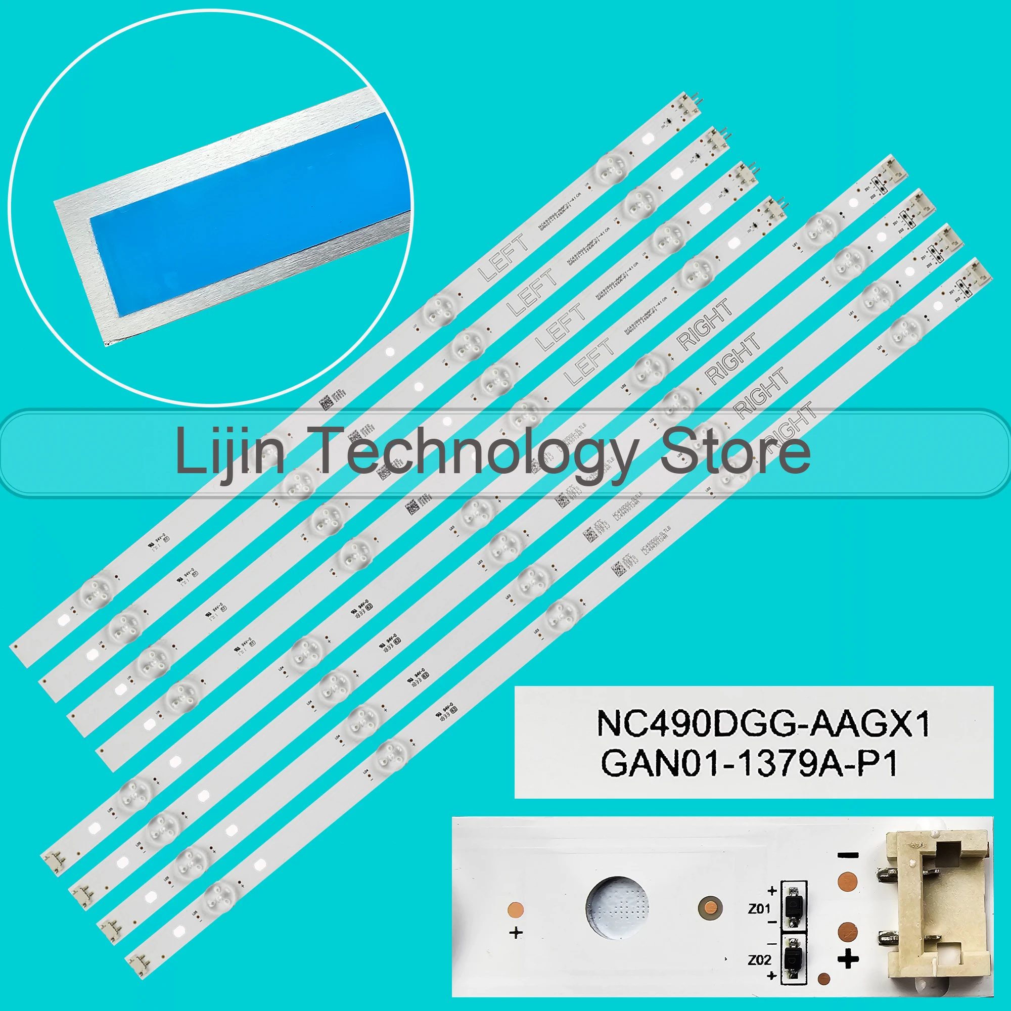 

LED BackLight Strip For 49UJ6100 49UJ6500 49SK7900 49SJ8000 49LJ6800 AGF79105801 NC490DGG-AAFX1-41CA NC490DGG-AAFX1