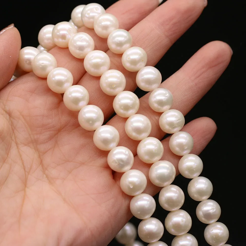 

Wholesale Natural Zhuji Freshwater Culture Pearl Beads Loose Round Big Bead for Jewelry Making DIY Nacklace Bracelet Supply