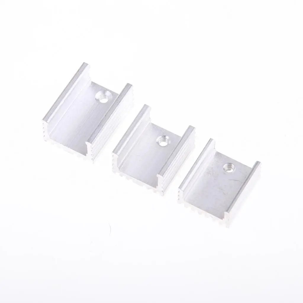 TO-220 Insulated Particle Cooling Fin Heat Sink Kit Metal Radiator Set for Motherboard Transistor