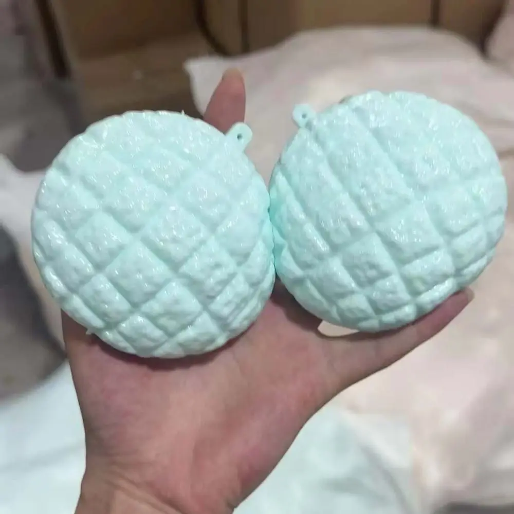 Food-Shaped Pineapple Bun Squishy Moldable Crunchy Noodle Squeeze Toys Non-Bounce Soft TPR Sensory Fidget Ball Xmas Gift