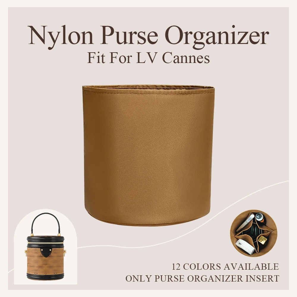 

Nylon Purse Organizer Insert Fit for LV Cannes Bucket Bag Inside Purse Storage Bag In Bag Inner liners Bag Inner Makeup Bag