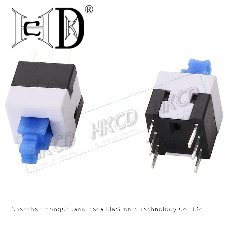 5PCS 8x8 5.8x5.8 7x7 8.5x8.5mm Self Locking / UNlock Push Tactile Power Micro Switch 6 Pin Button Switches