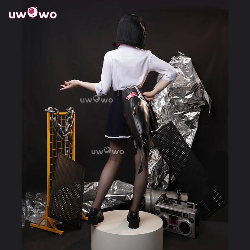 UWOWO  Collab Series: Game Zenless Zone Zero /ZZZEllen Joe JK Uniform JK Dress Cosplay Costume  Halloween Dress Shark Tail