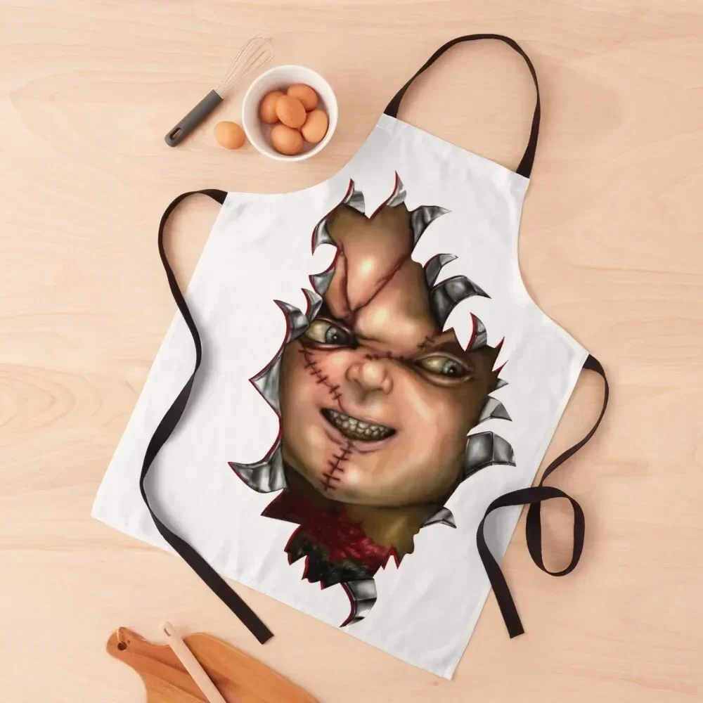 

Chucky Hot sfregiato Apron Women's Home Clothes christmas 2025 kitchen girl Kitchen Accessories 2022 Apron