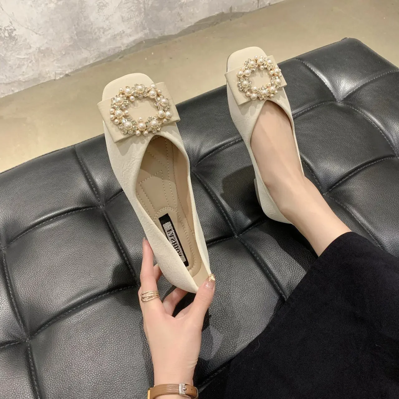 Shoes For Women Moccasins Korean Style Casual Woman Flats Summer Genuine Mark Trend Hot Trendy And Low Price Non Slip On