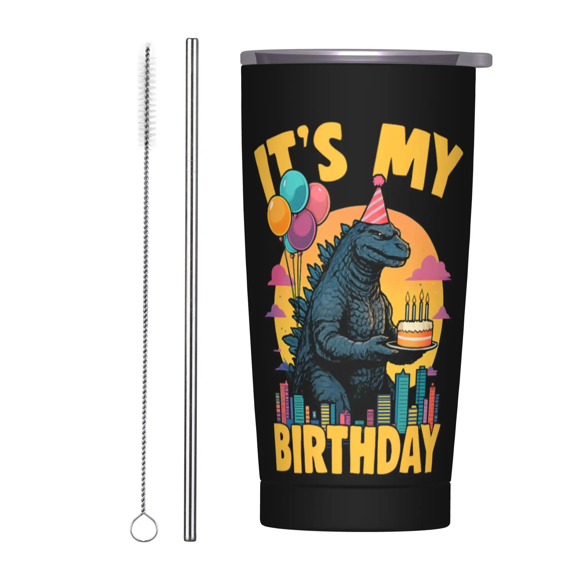 Monster G-Godzillas Tumbler Vacuum Insulated  Coffee Cups Vacuum Flask Double Wall Mug Water Bottle