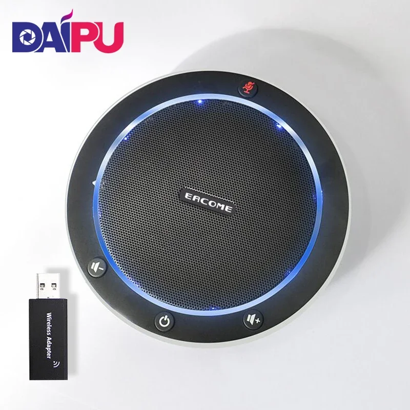 High quality Omni-directional remote 2.4G wireless microphone speaker speakerphone conference microphone for conference room