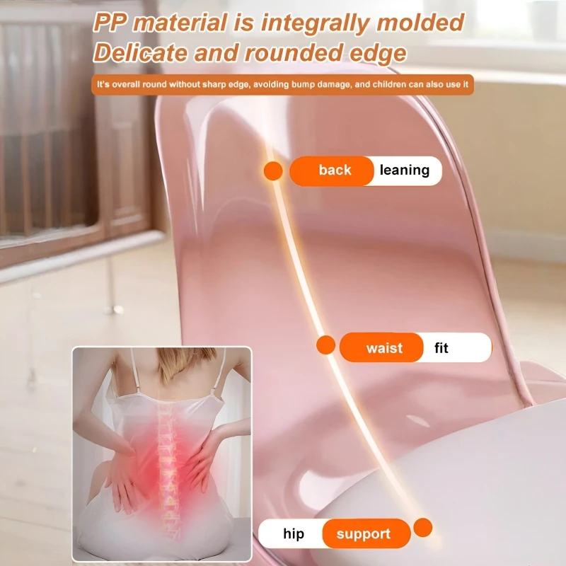 Household Transparent Acrylic Small Stool with Universal Wheel Toddler Stool Lazy Backrest Roller Skating Stool image 5