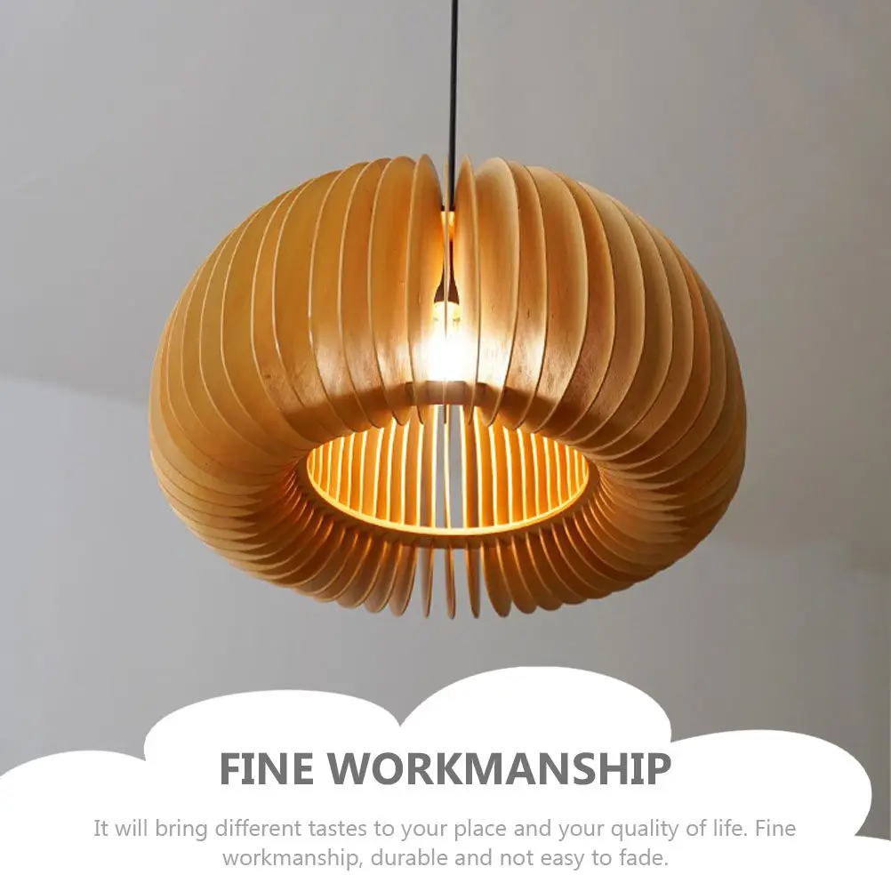

1Pcs Simple Ceiling Light Artistic Wooden Chandelier for Living Room Bedroom Dining Room Modern Home Decor Pendant Lamp
