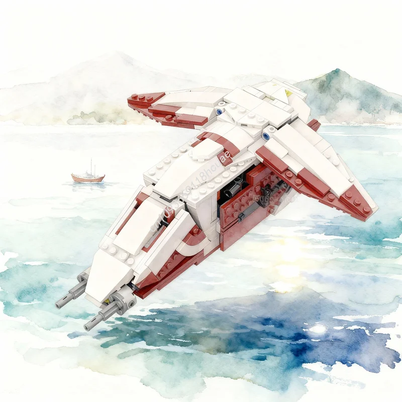 

325 деталей MOC: Конструктор «Звездный боевой корабль» (модель) — Архитектурные строительные блоки, Рождественские подарки, Игрушки для самостоятельной сборки, Образовательные и творческие идеи