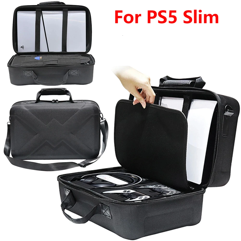 

Hard EVA Carrying Case for PS5 Slim Game Console Controller Storage Bag Shockproof Protective Case For PS5 Slim Game Acceeeories