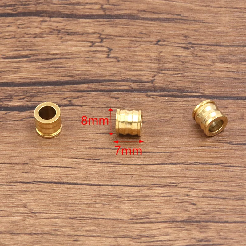 10 Stück Edelstahl 7x8mm große Loch-Abstandsperlen für DIY-Halsketten, Armbänder, Schmuckherstellung, Zubehör, Schmuckteile – Detail 2