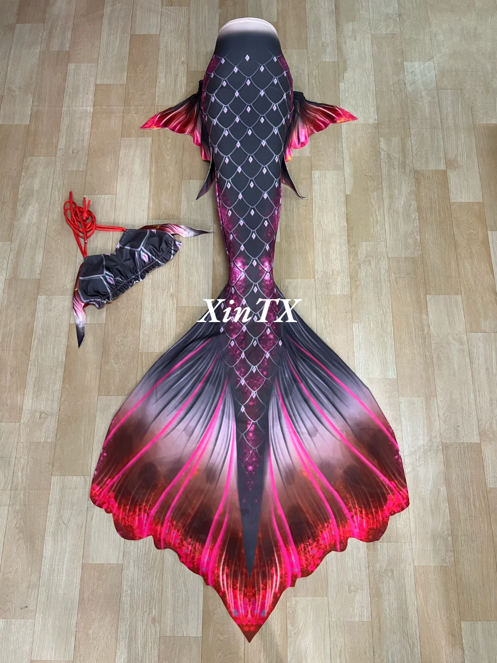 NEW!HD Printing Rays Fish Tail Skin Manta Rays Mermaid Swimsuit Can Add Monofin For Free Diving Swimming Suit For Women Merman