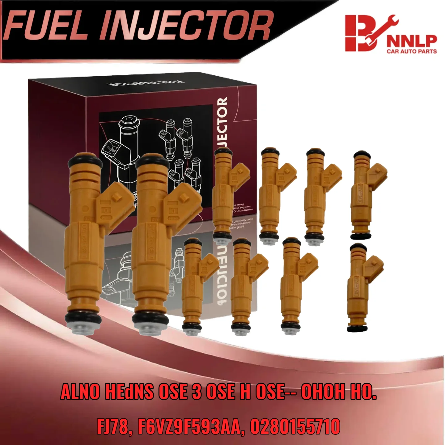 

10pcs Fuel Injector For Ford E-350 Econoline F-250 Super Duty For Lincoln Mercury FJ78 F6VZ9F593AA 0280155710