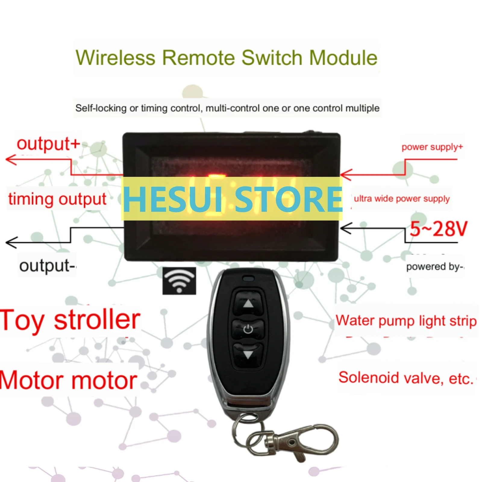 Wireless remote control Timing Timer Intelligent delay switch relay Module,Water pump,LED rope light,Children's car Timer Module