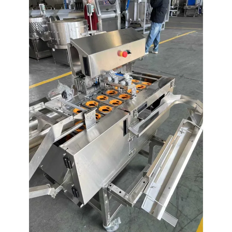 Custom Large Feed Hopper Egg Breaking Extractor Industrial Continuous Egg Processing Machine With Universal Moving Casters