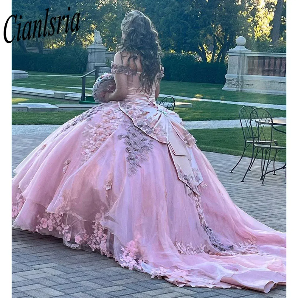 Sparkly Prinzessin Ballkleid Quinceanera Kleider 2022 Off Schulter Pailletten Appliques Süße 16 Kleid Vestidos De 15 Años Prom Party