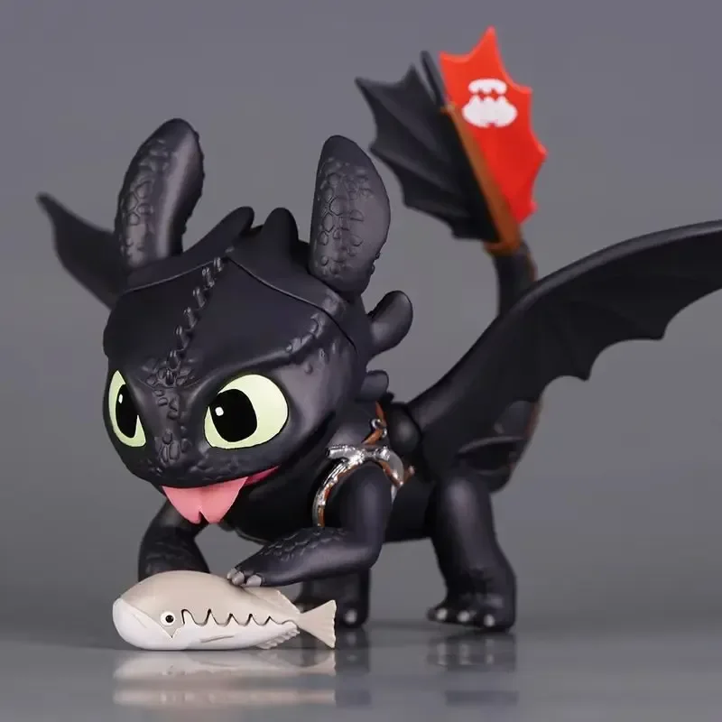 Hot Q Version Potdemiel 2238# Toothless Figure, Cute Anime Model, Desktop Ornament, Collectible Gift For Movie Fans In Stock