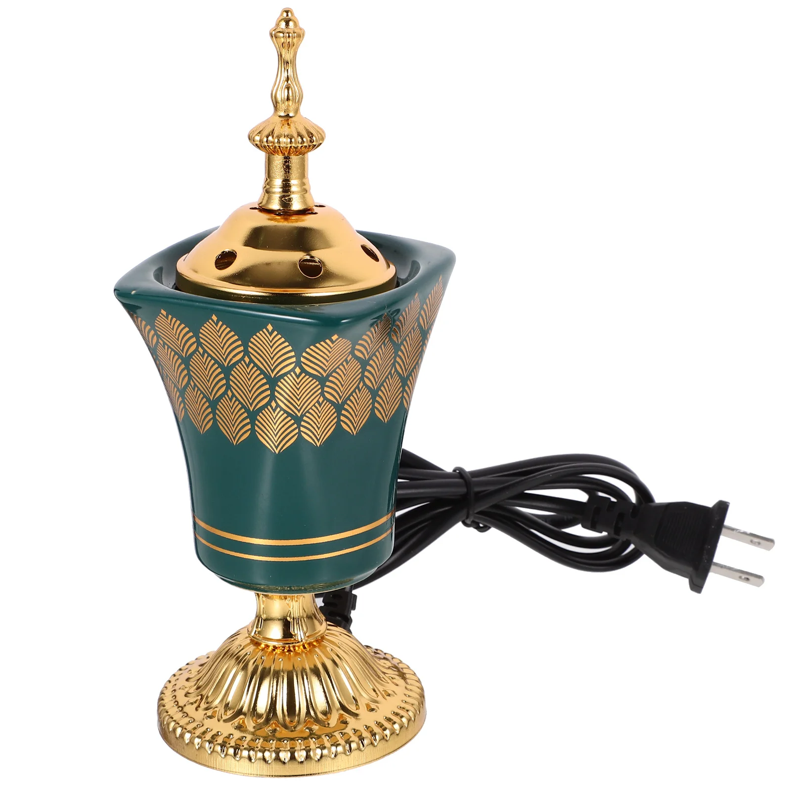 

Oud Burner Electric Incense Retro Fall Aromatherapy Diffuser Green Ceramics Decorative Burners