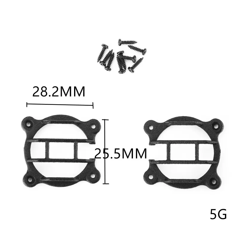 2PCS Front Large Shade Headlight Frame Protective Shade for 1/10 RC Crawler Car TRX4 Bronco Upgrades Accessories