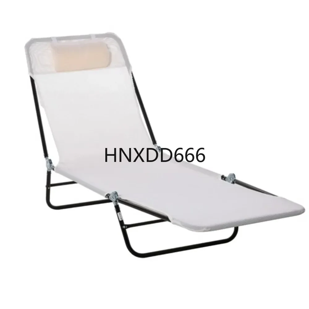 

Fold-out recliner / beach chair waterproof powder-coated steel foldable design for easy transport and comfortable headrest