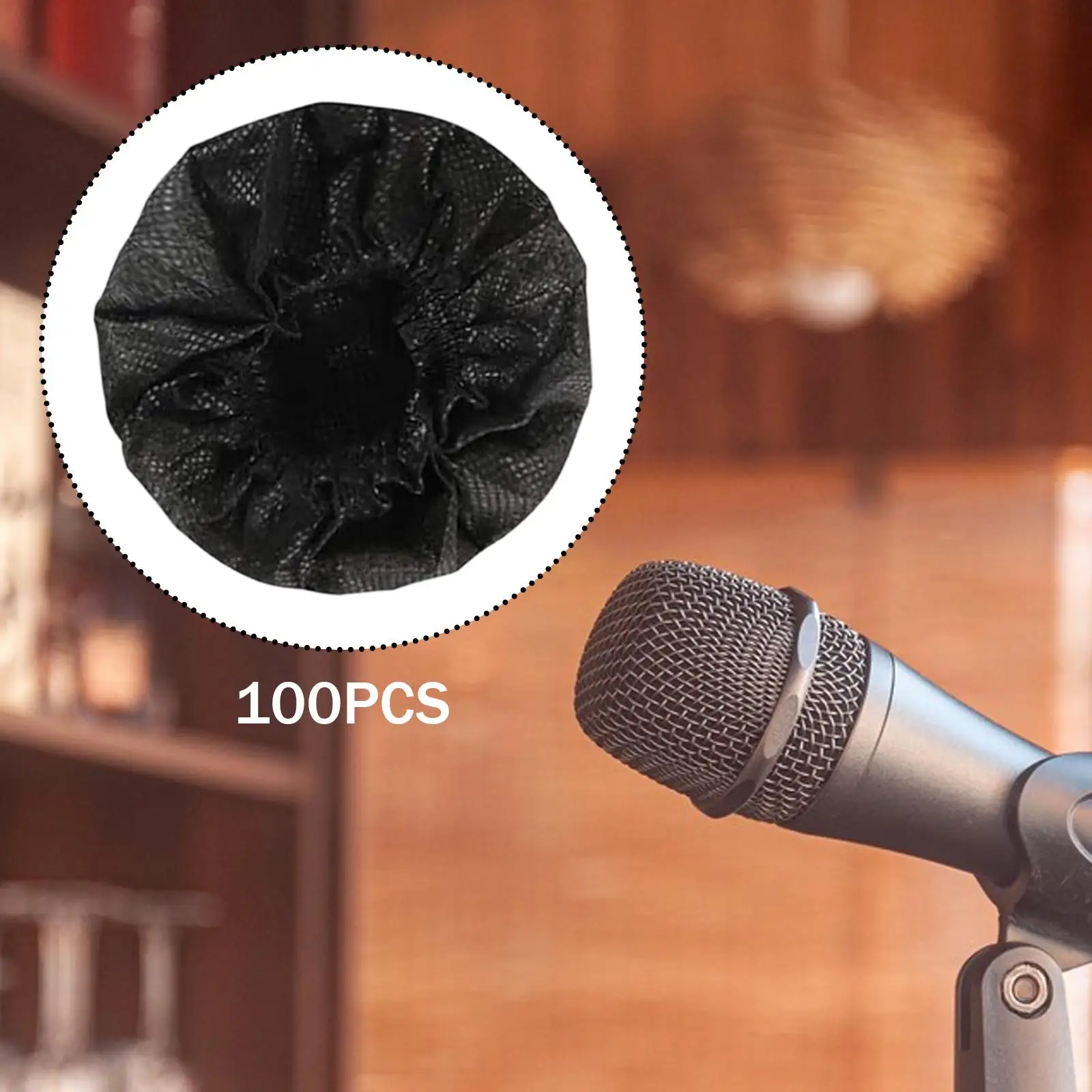 100x Mic Covers Easy Replacement Protective Covers for KTV Dance Ball Studio