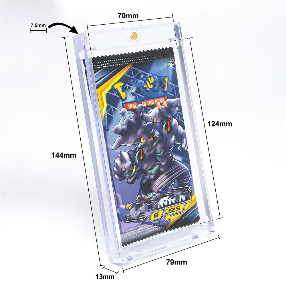 Acrylic Magnetic Suction Card Brick for POKE High Throughput High Hardness Game Cartoon Card Brick Handmade Display Box