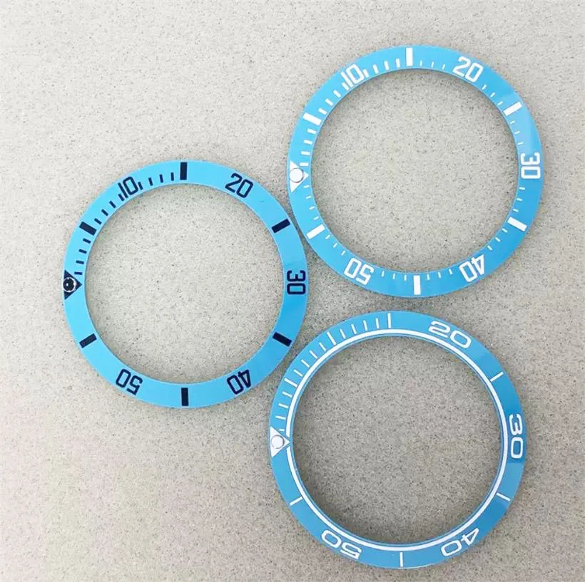 Watch Accessories Ring Mouth Digital Lake Blue Ceramic Case Outer Ring Mouth Outer Diameter 38mm Inner Diameter 30.5mm