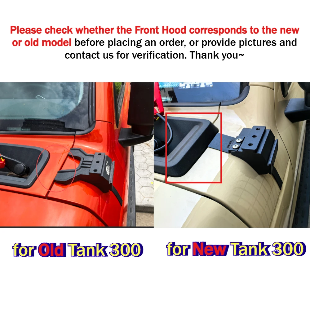 Front Engine Hood A Pillar Spotlight Bracket Quick Release Dual Light Expansion Base For GWM Tank 300 2022 2023 2024 2025 2026