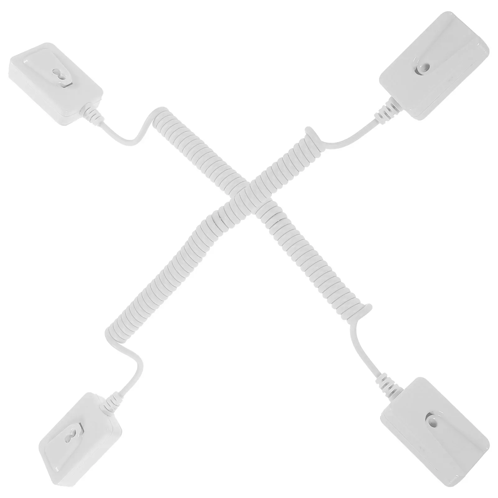 

2pcs Remote Control Tether Anti Lost Hook Retractable Security Cable Lock Mount Leash Universal Design Easy No Drilling Plastic