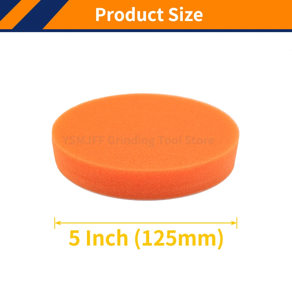 Foam Drill Buffing Sponge Pad 125mm 150mm Orange Sponge Rubbing Ruber Buffing Sponge Pad for Auto Detailing Car Waxing Polishing