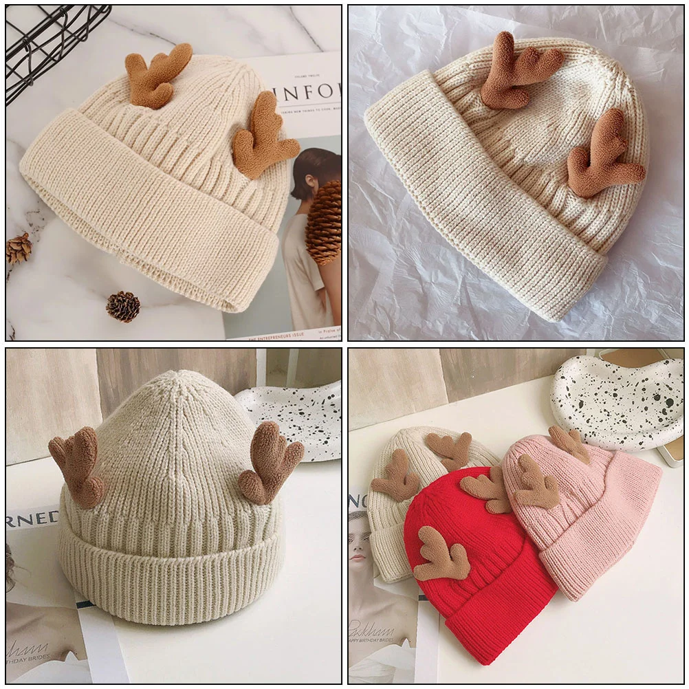 Świąteczna czapka typu beanie z poroża dzianiny prezenty sweter z dzianiny akrylowe kostiumy dla mężczyzny