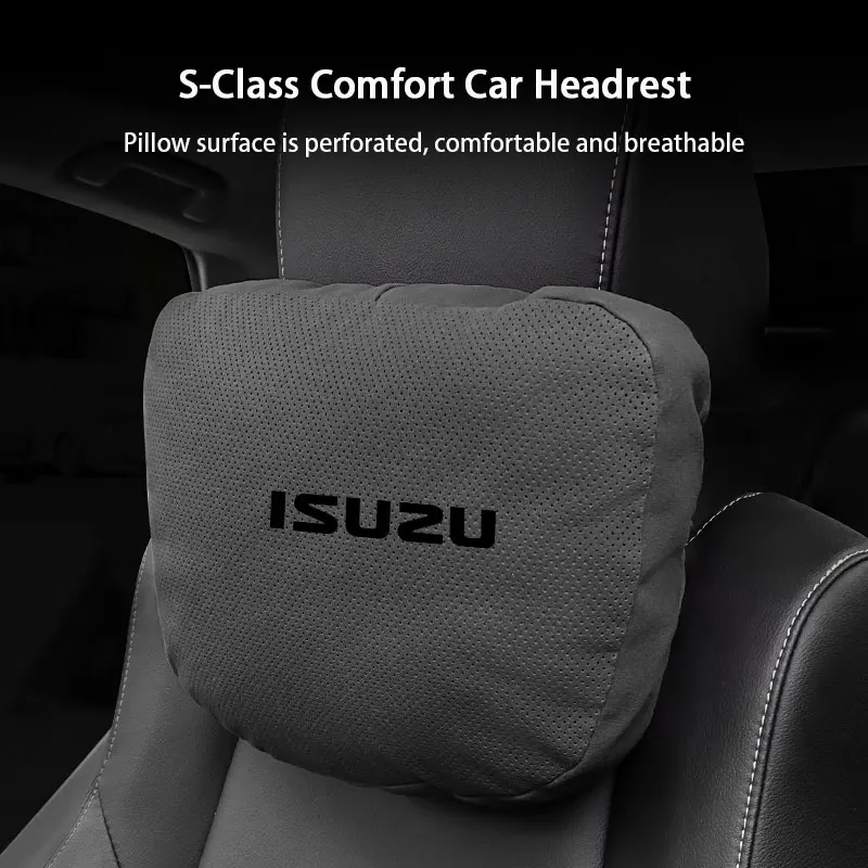 

Suede Car Headrest Waist Seat Support Neck Pillow Waist pillow For ISUZU D-MAX V-CROSS Mu-X TAGA Car Accessories