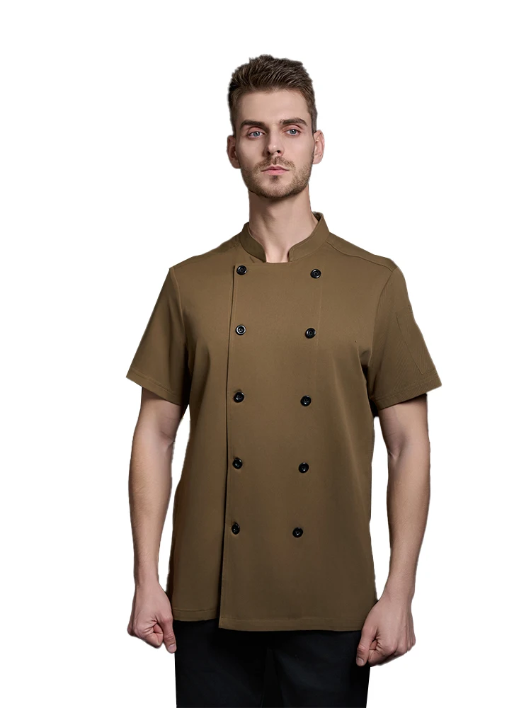 Chaqueta de Chef para hombre, uniforme de comedor, ropa de trabajo para restaurante, disfraz de cocinero, chaqueta de cocina, ropa de trabajo para Hotel