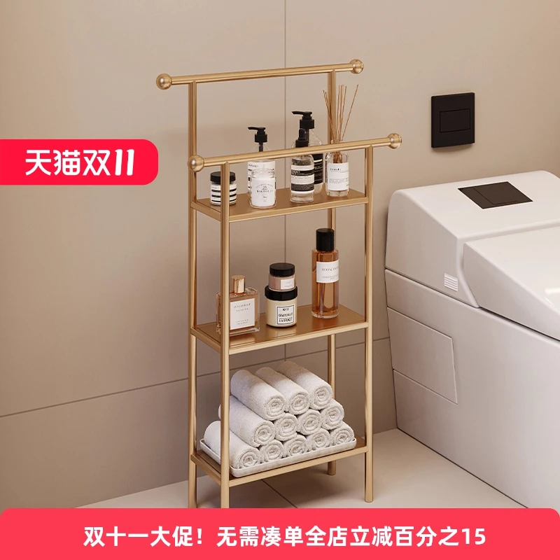

Bathroom, toilet, shelf, shower room, floor-to-ceiling toilet, toilet, multi-layer multi-functional towel storage shelf