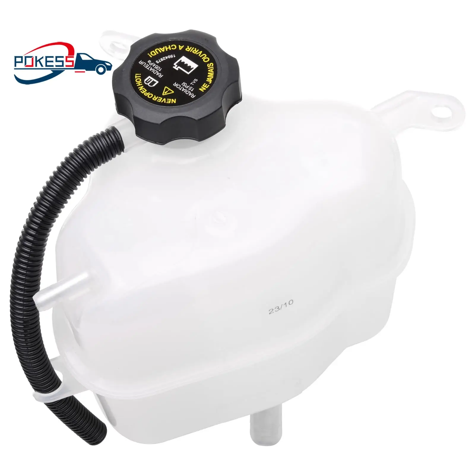 

POKESS Power System - Engine Cooling System Coolant Recovery Tank with Caps For CHEVROLET EQUINOX 3.4/3.6L 2006-09 15835020