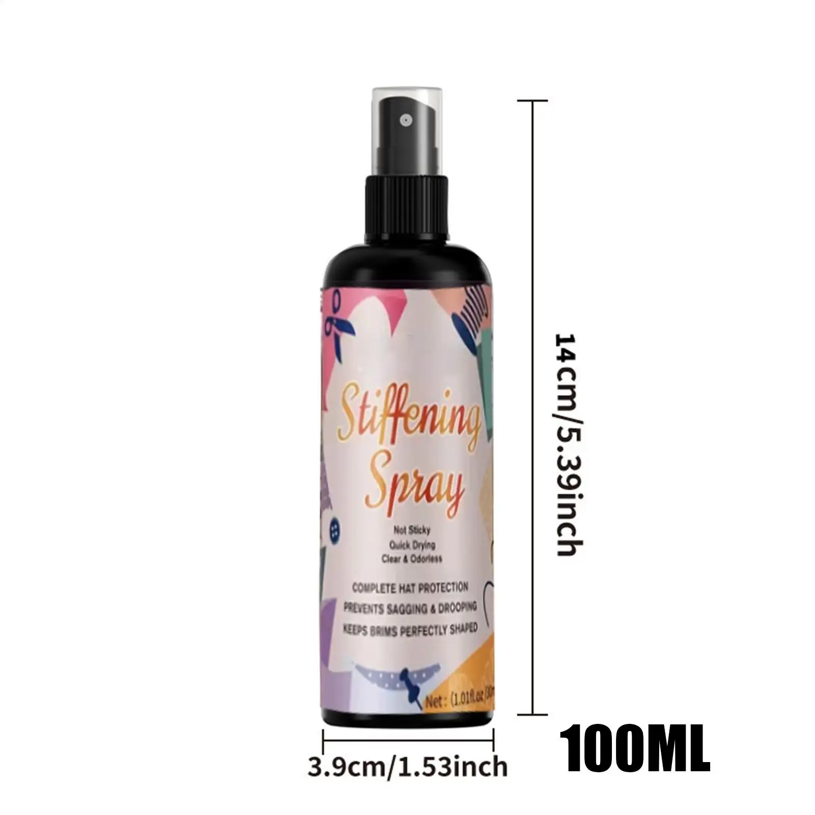 100ml Fabric Stiffener Spray Long Lasting Fabric Stiffener Spray Water Based Non Toxic Ideal For Hats Bags Crafts DIY Projects - view 6