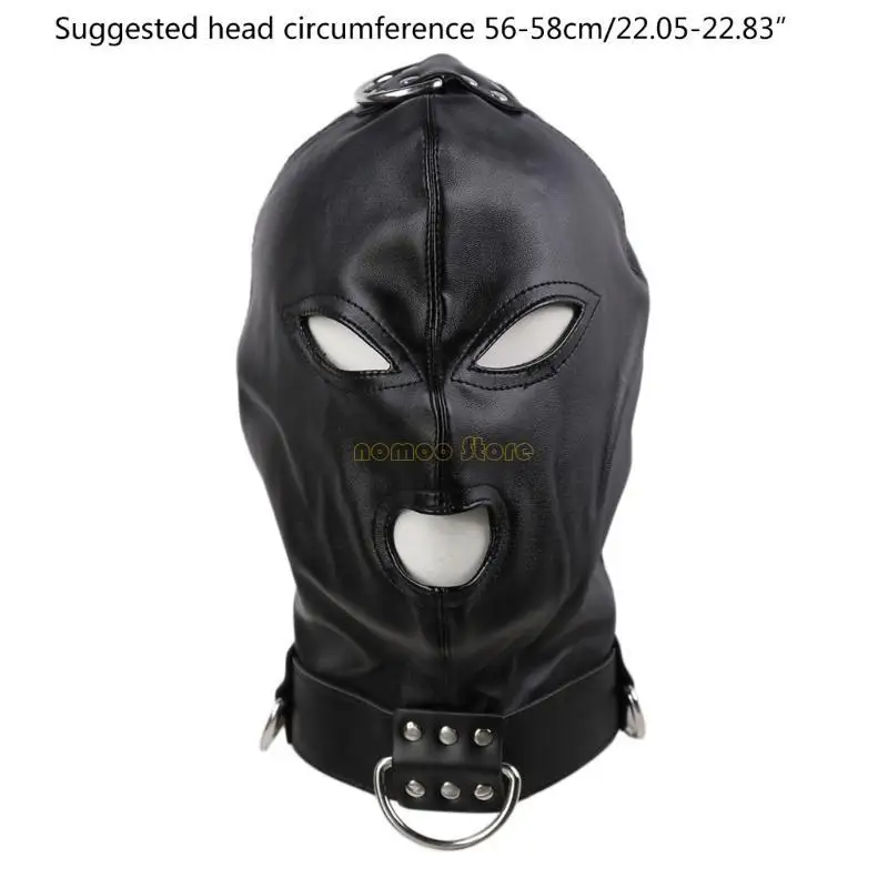 31BF Leathers Hoofd Harness Party Maskers Sex Toy Women Men Cosplays Head -hoofddeksels