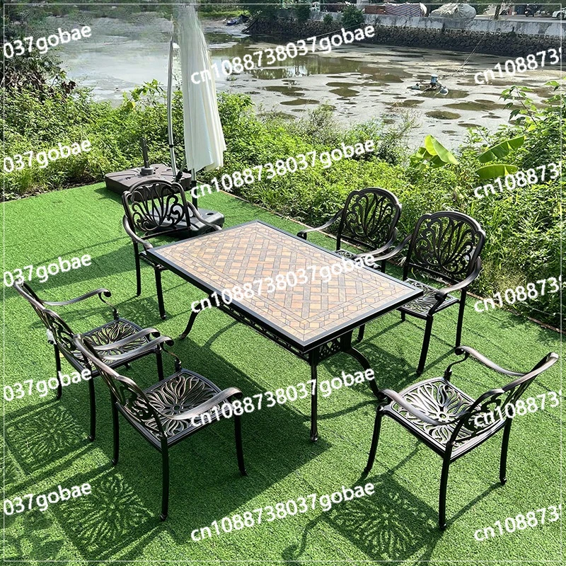 

Outdoor cast aluminum tables and chairs courtyard outdoor leisure villa outdoor garden tea table