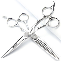 440C Japanese Stainless Hairdressing Scissors 6 Inch / 7 Inch Hair Scissors Right hand Barber Shears Left Handle Hair Cutting