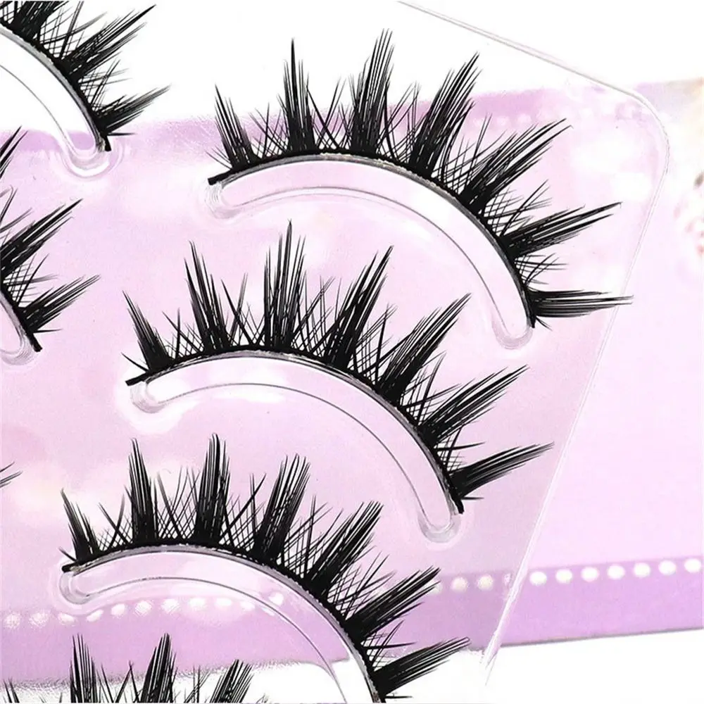 5Pairs Thai Style Makeup Fairy Lashes Spiky Cosplay Masquerade Party Lash Strips Create Gorgeous Makeup Wispy Eyelashes Women