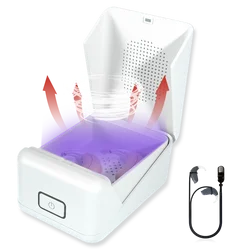 Dryer for Hearing Aid Electronic Dehumidifier Ultra Violet-LED Removes Sweat & Moisture Efficiently Hearing Aid Care Accessory