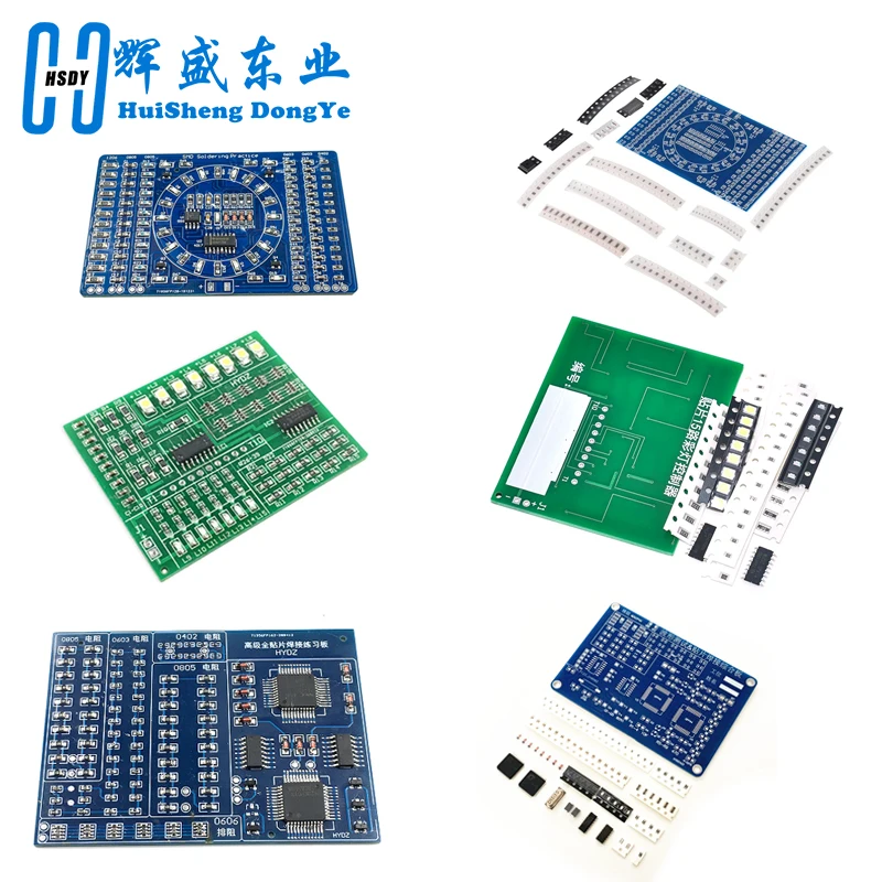 2PCS SMD Advanced Full Patch Welding Practice Board Electronic Components SMT Skills Training PCB Welding Practice Kit