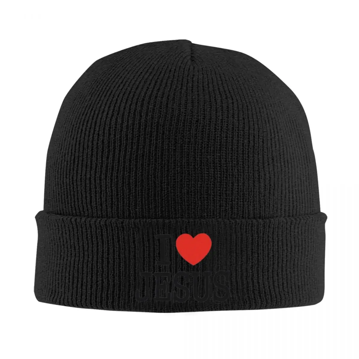 

I Love Jesus Knitted Hat Women Men Winter Popular Fashion Warm Skullies Beanies Hats