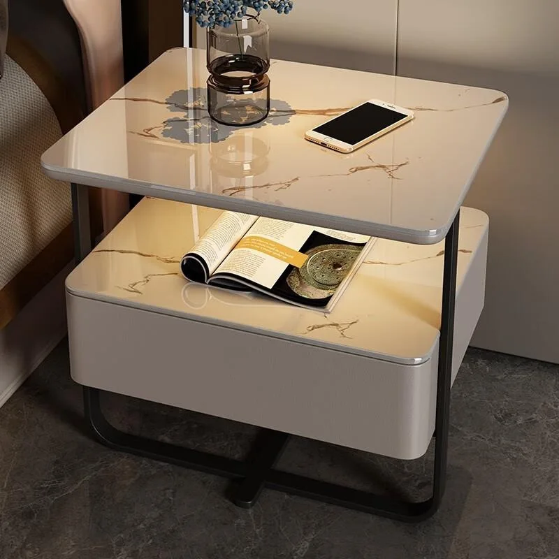 Bedside table Bedroom Minimal wireless charging Modern minimalist combination lock Bedside table