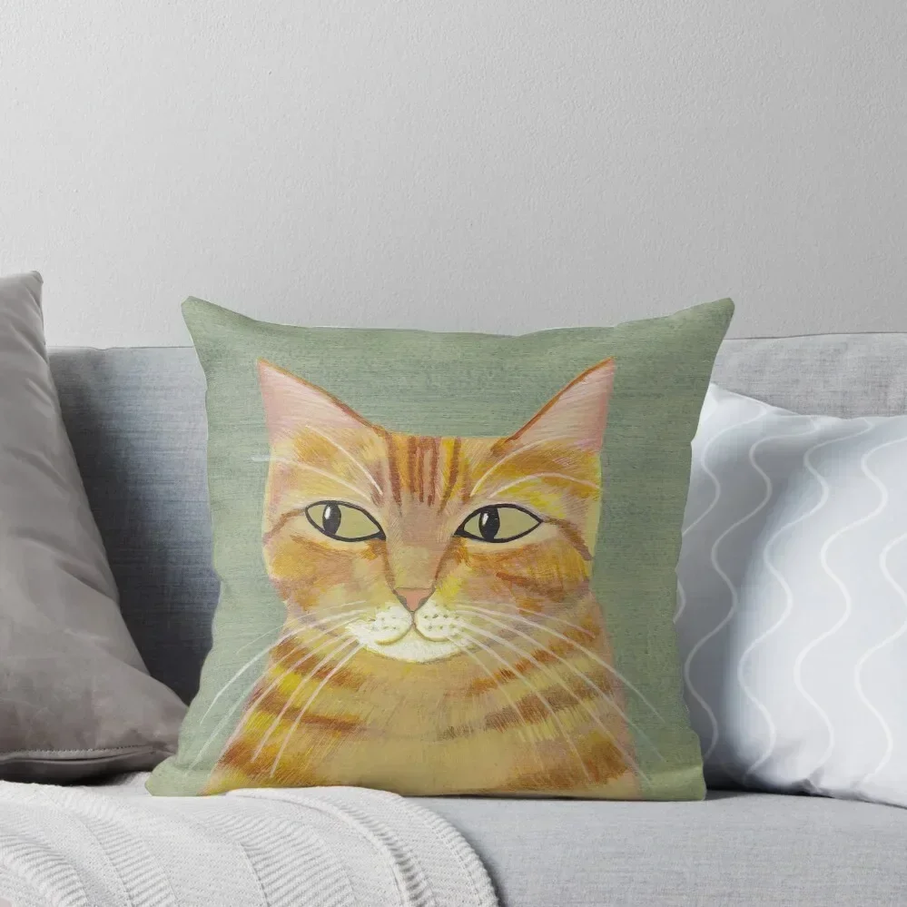 

Andy Turner Original Ginger Cat Portrait Throw Pillow Embroidered Cushion Cover Bed pillowcases pillow