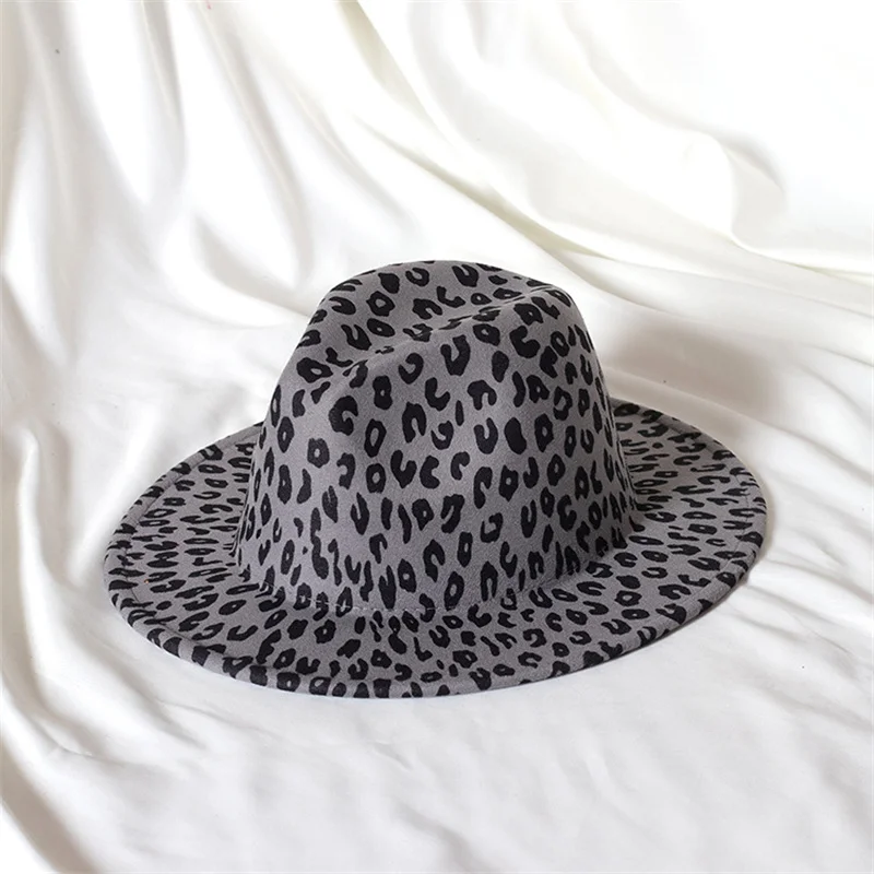 2023 Leopard print Spring new red Fedora hat Unisex hat Panama men and women felt hat Jazz hat Fedora hat