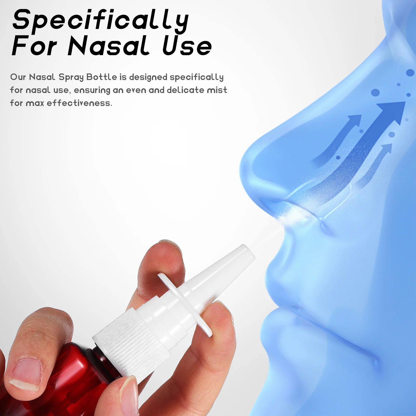 5 pçs garrafas de spray nasal vazio plástico névoa fina spray garrafa compacto 30ml uso viagem recarregável pulverizador nasal garrafa