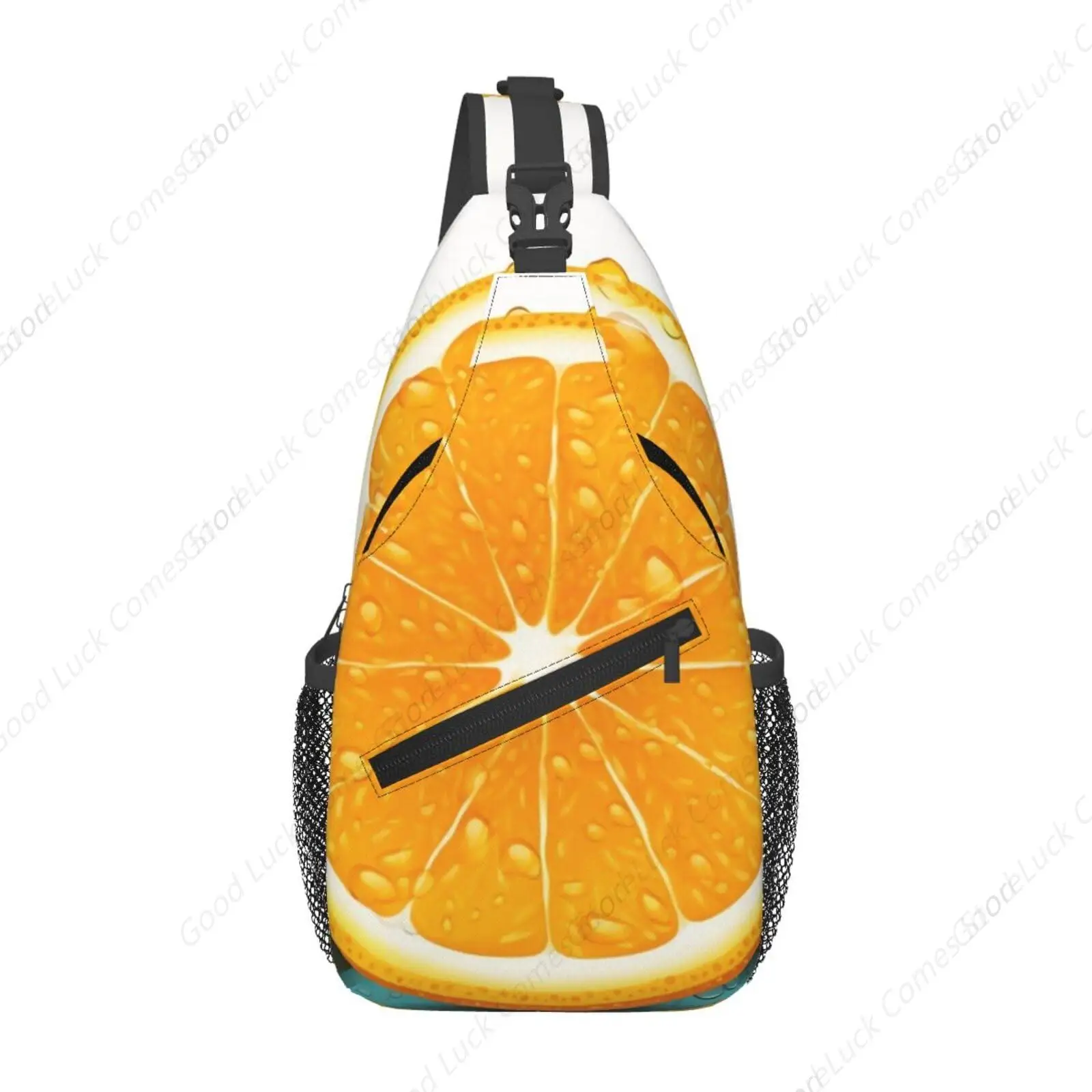 Fresh Orange Fruit Chest Bag for Women Men Crossbody Backpack Sling Bag Travel Hiking Daypack Cycling Bags